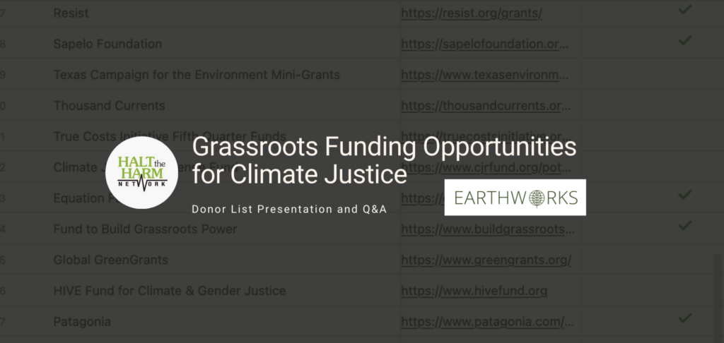 Grassroots Funding Opportunities for Climate Justice - cover